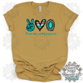 PEACE LOVE TURQUOISE T-shirt