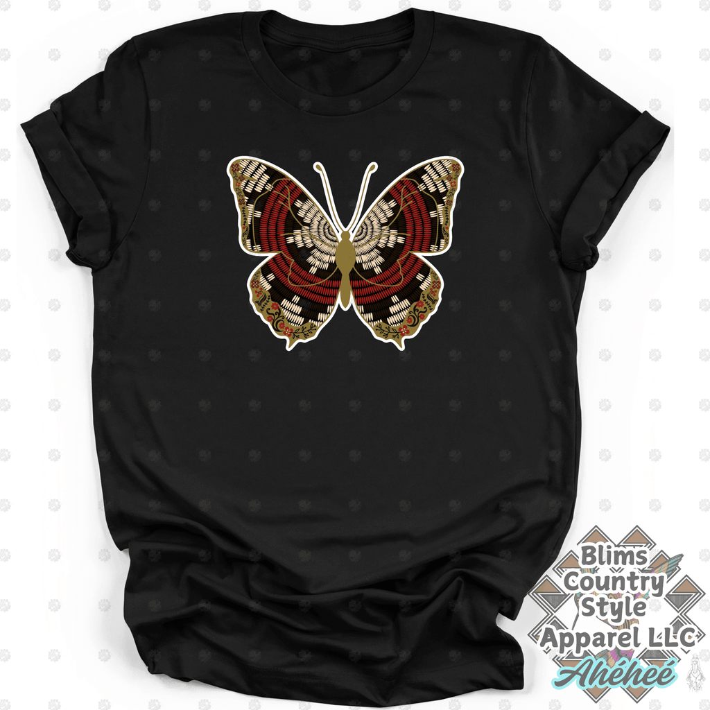 Navajo Basket Butterfly Short Sleeve T-shirt