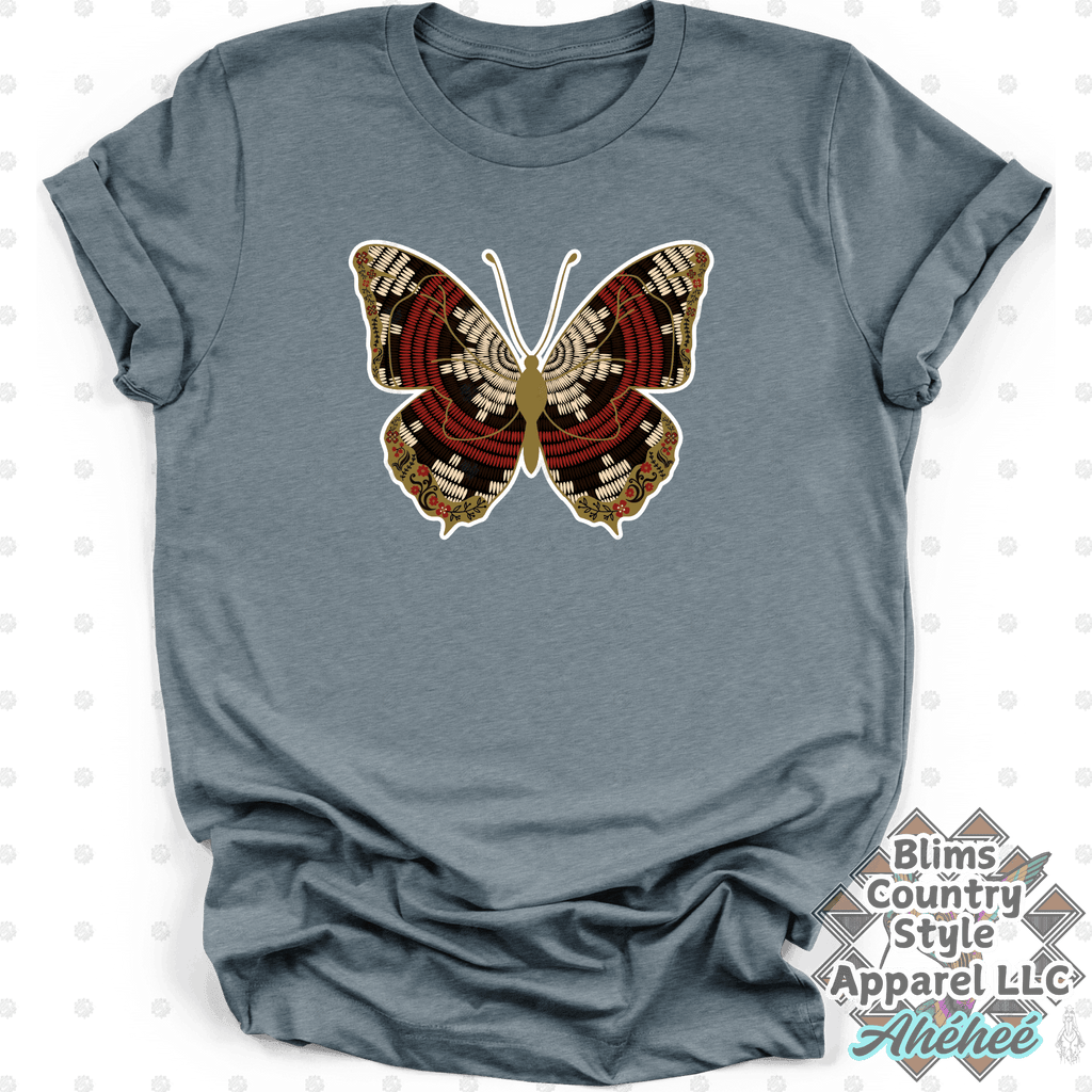Navajo Basket Butterfly Short Sleeve T-shirt